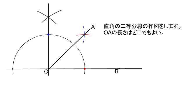 中学数学・高校受験chu-su-　45度の作図　解答図２