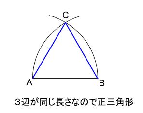 中学数学・高校受験chu-su-　作図　正三角形　　図5
