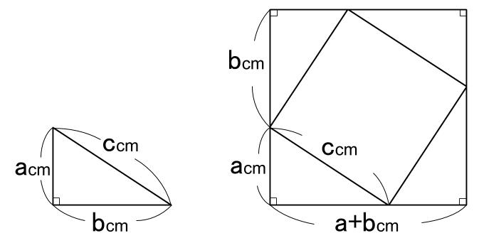中学数学・高校受験chu-su-　三平方の定理の証明　　図１