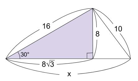 中学数学・高校受験chu-su- 三平方の定理　三角定規　例題２　図２