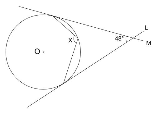 中学数学・高校受験chu-su- 円周角の定理　例題１０　図１