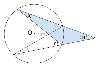 中学数学・高校受験chu-su- 円周角の定理　例題11　図３