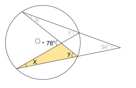 中学数学・高校受験chu-su- 円周角の定理　例題11　図４
