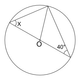 中学数学・高校受験chu-su- 円周角の定理　例題５　図１
