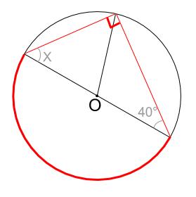 中学数学・高校受験chu-su- 円周角の定理　例題５　図２