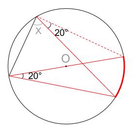 中学数学・高校受験chu-su- 円周角の定理　例題７　図２