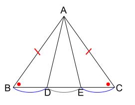 中学数学・高校受験chu-su- 証明　二等辺三角形の性質の利用　図１－2