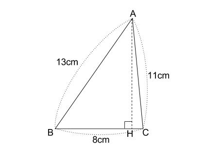 中学数学・高校受験chu-su- ３辺既知の三角形　図１