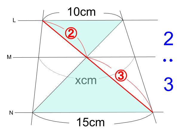 中学数学・高校受験chu-su- 平行線と線分の比　2-４