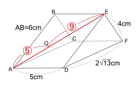 中学数学・高校受験chu-su- 三角柱　難問　図４