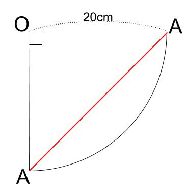 中学数学・高校受験chu-su-　三平方の定理　円錐表面３